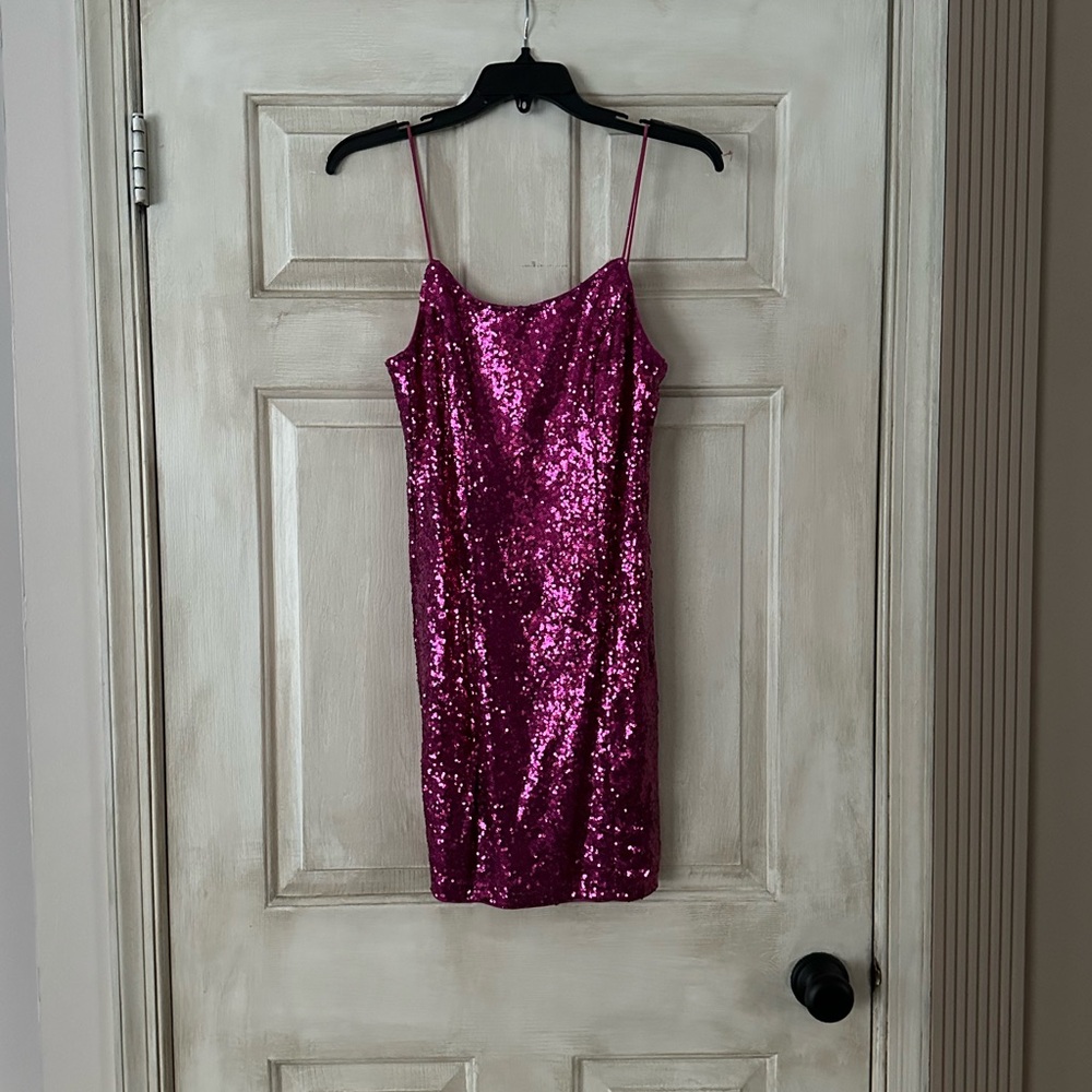 LULUS Pink Sequin Dress
